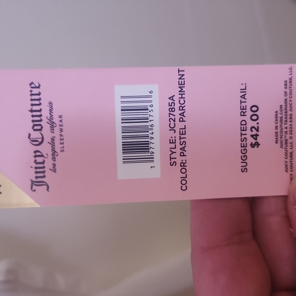 NWT Juicy Couture Sleepwear Racerback Tank Silver Bling Rib Knit Size Medium - Picture 8 of 8